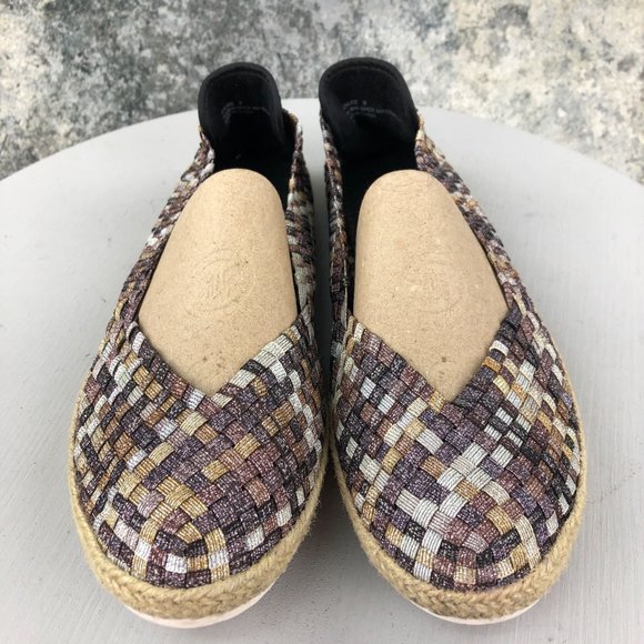 Steven Steve Madden Women's Size 9 Caliee Gold Black Purple Silver Slip On Flats - Picture 6 of 11